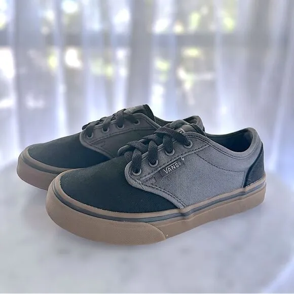 Vans | Toddler Kids Atwood 2 Tone Black/Gum Classic Skate Shoes Size 13