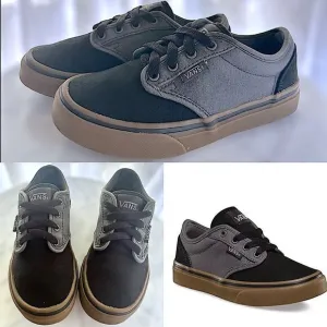 Vans | Toddler Kids Atwood 2 Tone Black/Gum Classic Skate Shoes Size 13