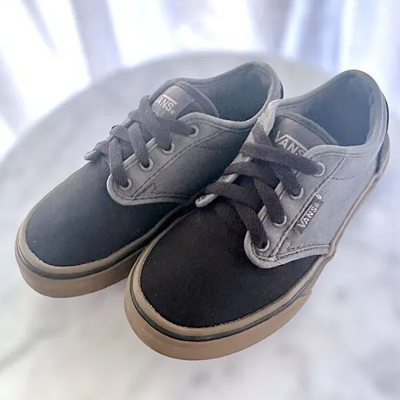 Vans | Toddler Kids Atwood 2 Tone Black/Gum Classic Skate Shoes Size 13