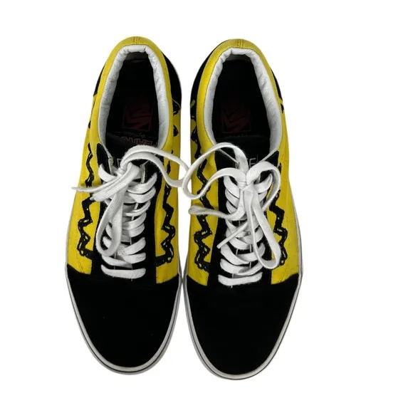 Vans x Peanuts Charlie Brown Good Grief Old Skool Black Yellow Size Mens US 11