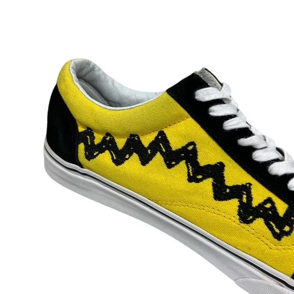Vans x Peanuts Charlie Brown Good Grief Old Skool Black Yellow Size Mens US 11
