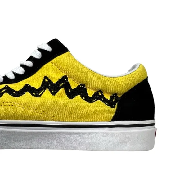 Vans x Peanuts Charlie Brown Good Grief Old Skool Black Yellow Size Mens US 11