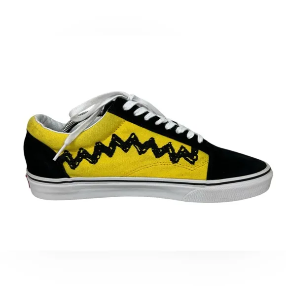 Vans x Peanuts Charlie Brown Good Grief Old Skool Black Yellow Size Mens US 11