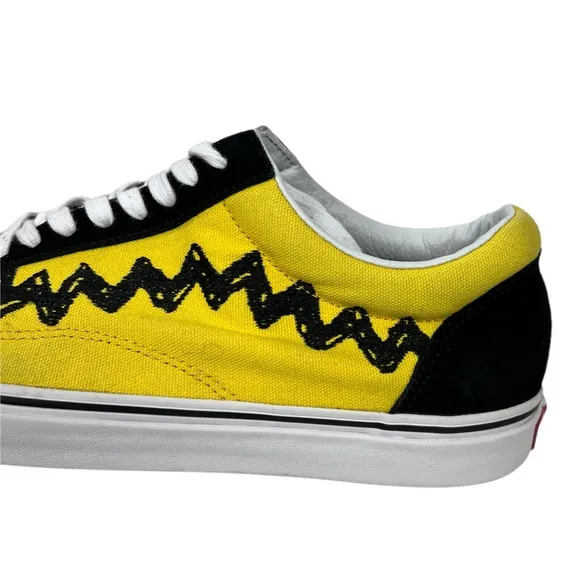 Vans x Peanuts Charlie Brown Good Grief Old Skool Black Yellow Size Mens US 11