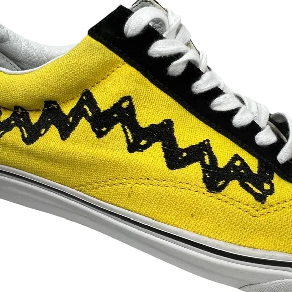 Vans x Peanuts Charlie Brown Good Grief Old Skool Black Yellow Size Mens US 11