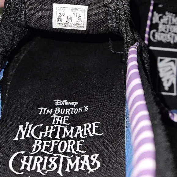 VANS x The Nightmare Before Christmas Slip-On Lace Shoes Unisex New