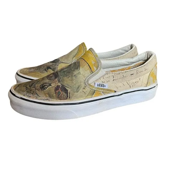 Vans x Van Gogh Museum Skulls Slides on Shoes US 7.5