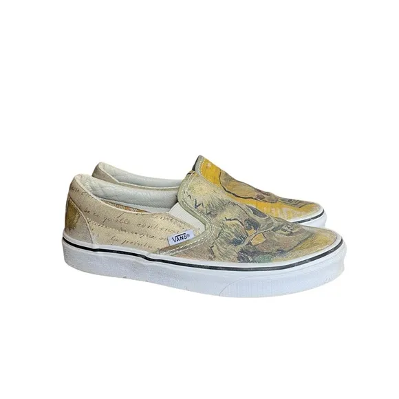Vans x Van Gogh Museum Skulls Slides on Shoes US 7.5