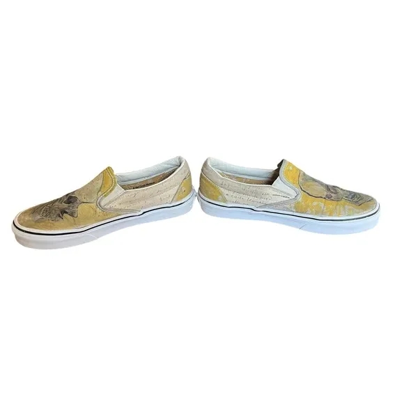 Vans x Van Gogh Museum Skulls Slides on Shoes US 7.5
