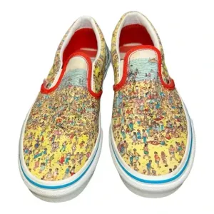Vans x Where's Waldo Classic Slip-On Find Steve Beach Kids Size 3