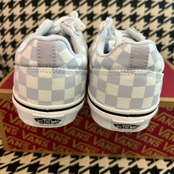 Vans Seldan Women's Skate Shoes Checkerboard Light Blue/White- Size 9.5