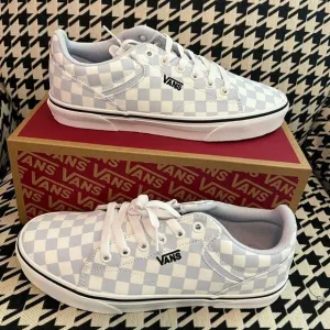 Vans Seldan Women's Skate Shoes Checkerboard Light Blue/White- Size 9.5