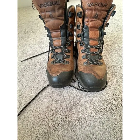 Vasque Vibram Mens Hiking Boots Size 7M Brown/Black Leather Lace Up 716M