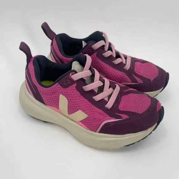 VEJA Girls Toddler Tennis Shoes Size 11 Slip On Sneaker Canary Elastic Laces