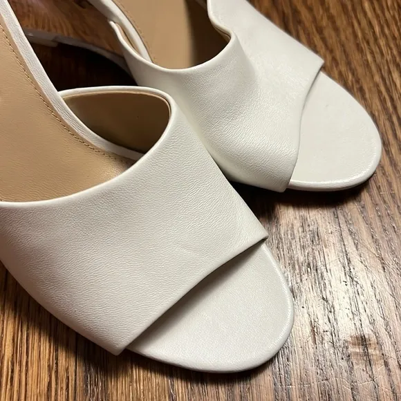 Veronica Beard Dali Slip On Lucite Wedge Heel Sandals Size 7.5