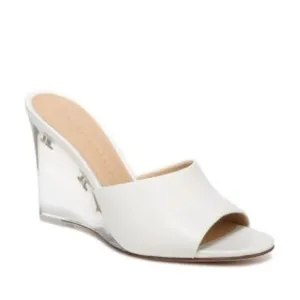 Veronica Beard Dali Slip On Lucite Wedge Heel Sandals Size 7.5