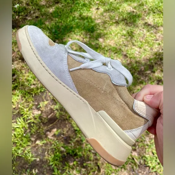 Veronica Beard Sneakers Suede Colorblock Women’s US 7.5 Designer Leather