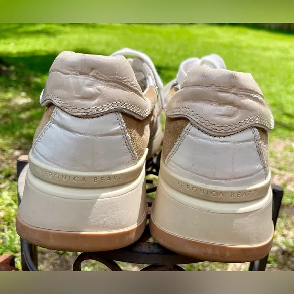 Veronica Beard Sneakers Suede Colorblock Women’s US 7.5 Designer Leather