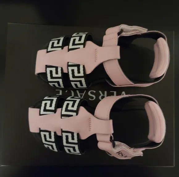 Versace Toddler Greca Sandals Size 24 (7 us)