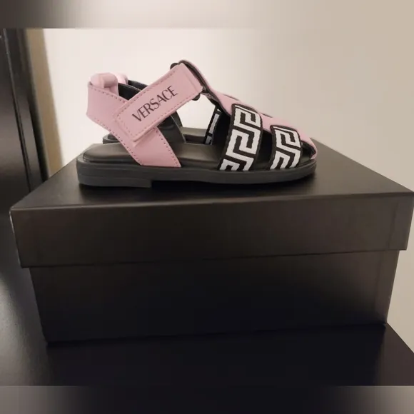 Versace Toddler Greca Sandals Size 24 (7 us)