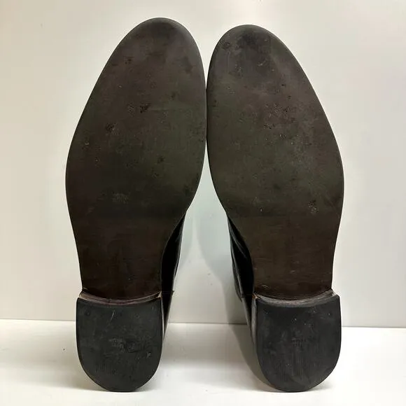 VERY GOOD Bacco Bucci Dark Brown Calf Cap Toe Derby Dress Boots Made in Italy 13