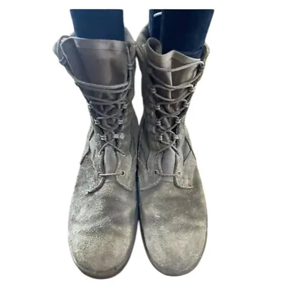 Vibram Military Boots Men's US 10.5R Brown Leather Hot Weather Army Combat Boots