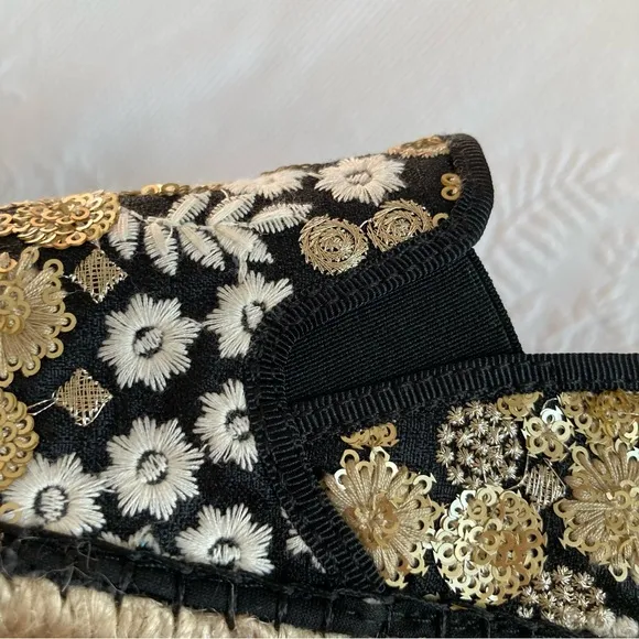 Vidorreta embroidered floral pull on espadrilles flats shoes Spain size 38, 8