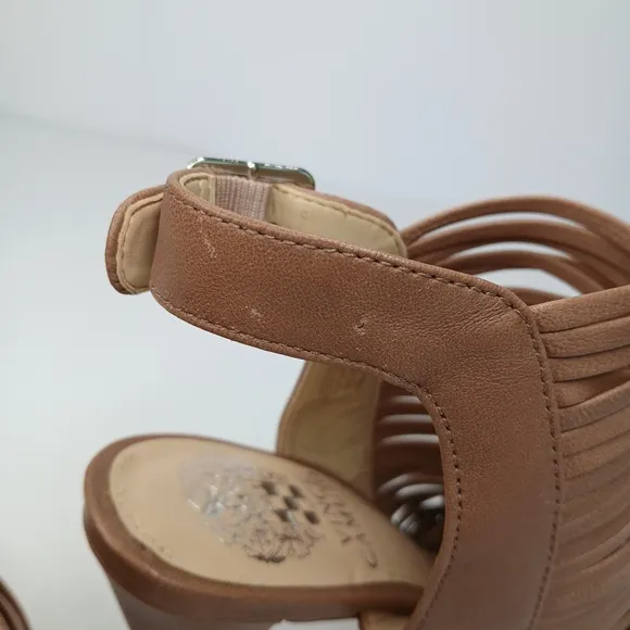 Vince Camuto  Adeenta Light Brown Dress Heel Womens Shoes Size 6M Leather