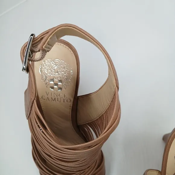 Vince Camuto  Adeenta Light Brown Dress Heel Womens Shoes Size 6M Leather