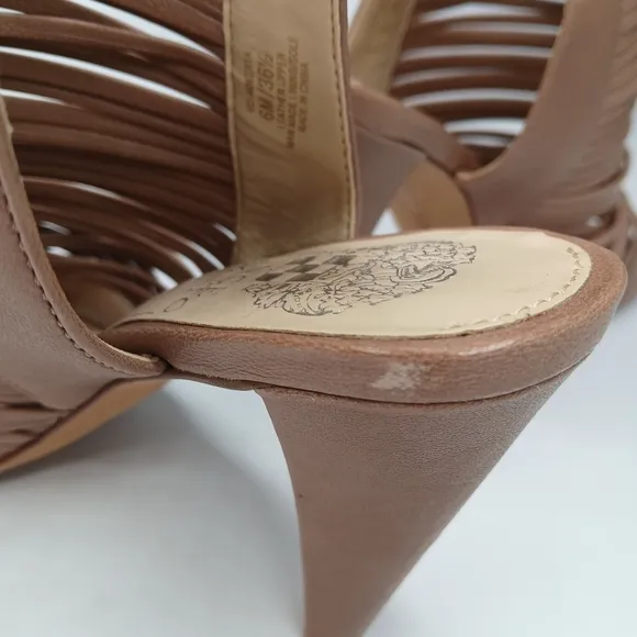 Vince Camuto  Adeenta Light Brown Dress Heel Womens Shoes Size 6M Leather