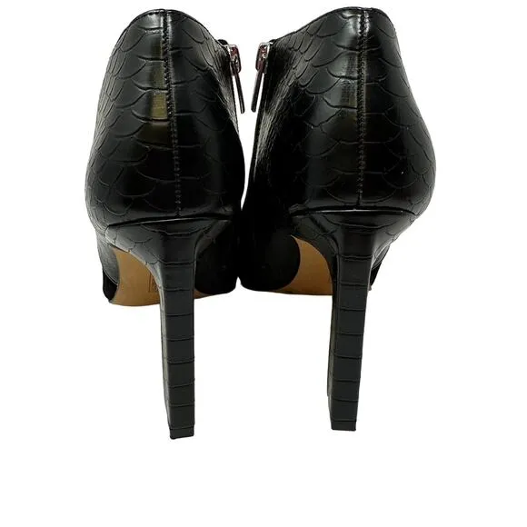 Vince Camuto Selsta Heeled Ankle Boots Women's Size 10 Black Leather Pointy Toe