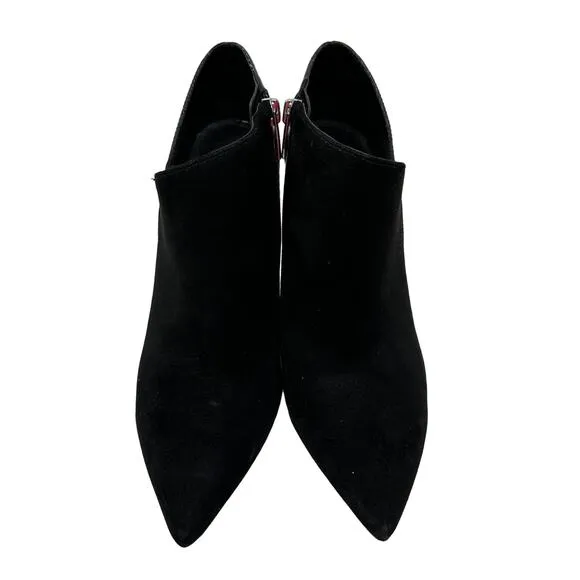 Vince Camuto Selsta Heeled Ankle Boots Women's Size 10 Black Leather Pointy Toe