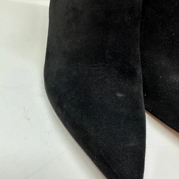 Vince Camuto Selsta Heeled Ankle Boots Women's Size 10 Black Leather Pointy Toe