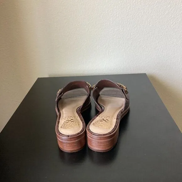 Vince Camuto Women's Jenivey Chain-Link Kitten-Heel Sandals Brown NWOT size 5