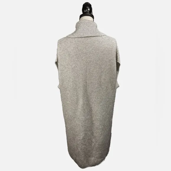 Vince Cashmere Blend Taupe Sleeveless Sweater Tunic Dress Womens size M