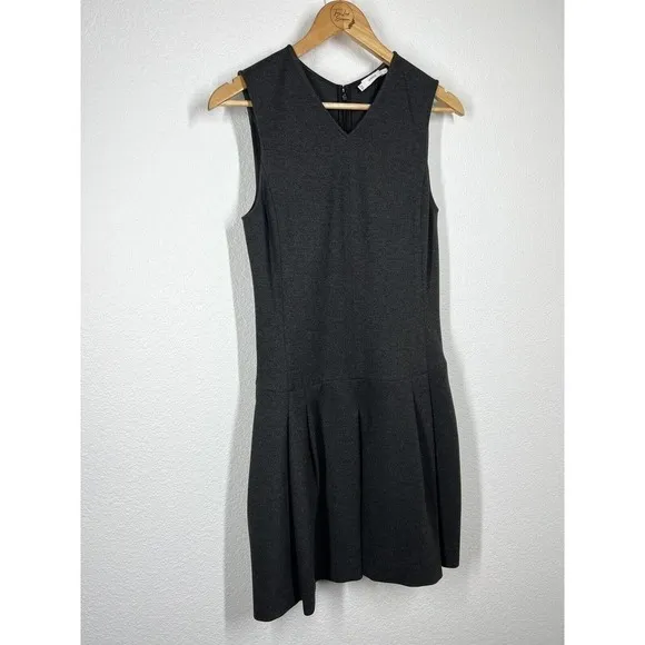 Vince Ponte Knit Dropped Waist Mini Dress