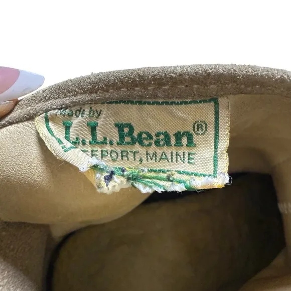 Vintage 1980's L.L. Bean Men's 7 Suede Rubbers Pull On Hunting Boots Made In USA