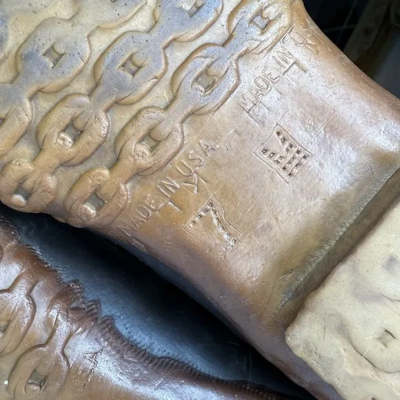 Vintage 1980's L.L. Bean Men's 7 Suede Rubbers Pull On Hunting Boots Made In USA