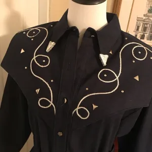 Vintage 1980’s Western Dress by Diamond L | Cowgirl Rockabilly Prarie Glam
