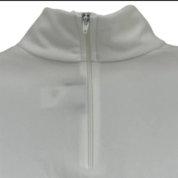 Vintage 60’s 70’s Turtleneck Long Sleeve Made In USA Retro White Size Small
