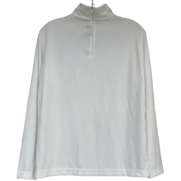 Vintage 60’s 70’s Turtleneck Long Sleeve Made In USA Retro White Size Small