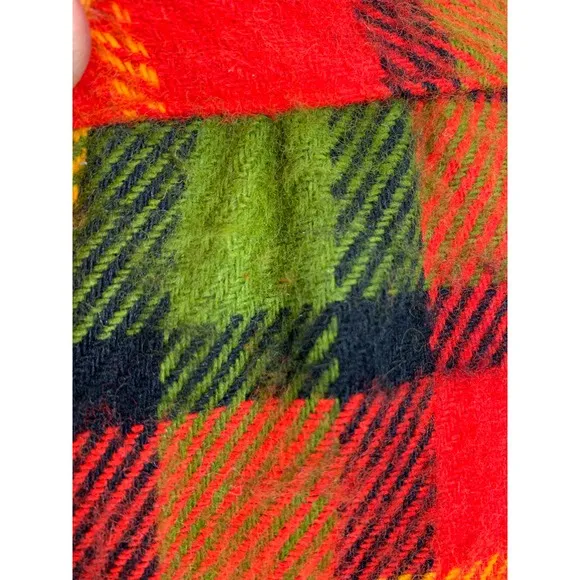 Vintage 70s Maxi Skirt Buffalo Check Plaid Tartan Fall Winter Grunge Punk Indie