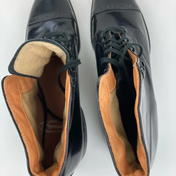 Vintage Connolly Never Worn Black  Kid Leather Dress Boots