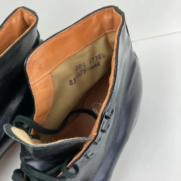 Vintage Connolly Never Worn Black  Kid Leather Dress Boots