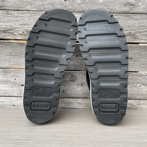 Vintage Dr. Martens AirWair 90's Chucky Platform Black Leather Slip On Sandals