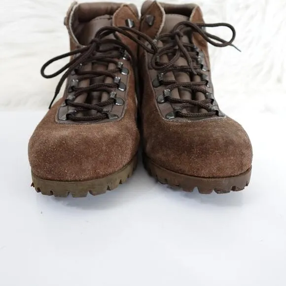 Vintage Dunham Tyroleans Brown Suede Vibram Hiking Boots Men's size 7