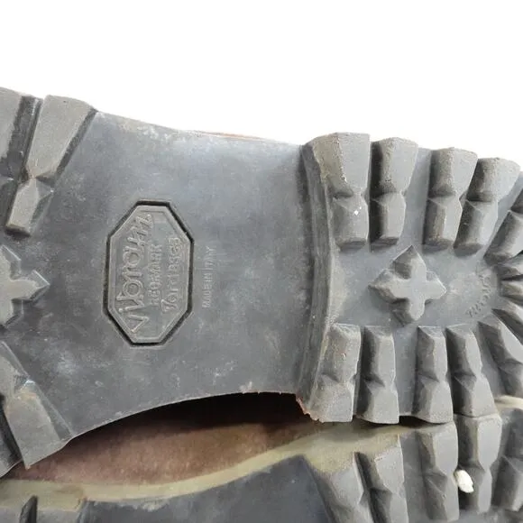 Vintage Dunham Tyroleans Brown Suede Vibram Hiking Boots Men's size 7