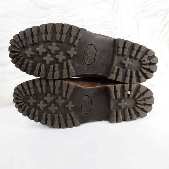 Vintage Dunham Tyroleans Brown Suede Vibram Hiking Boots Men's size 7