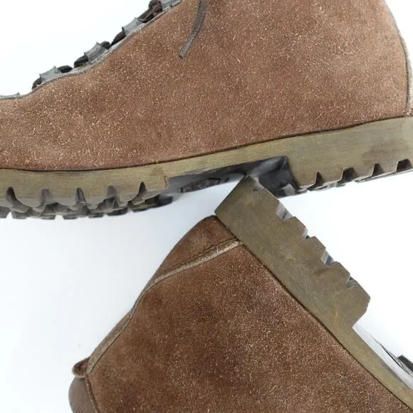 Vintage Dunham Tyroleans Brown Suede Vibram Hiking Boots Men's size 7