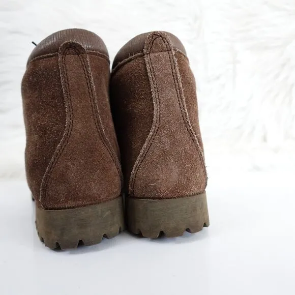 Vintage Dunham Tyroleans Brown Suede Vibram Hiking Boots Men's size 7